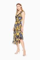 Parker Ny Loreena Wrap Front Midi Dress