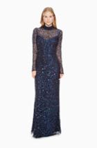 Https:/www.parkerny.com/leandra-dress/b8i3718msb.html Parker Ny Leandra Gown Dress Midnight Sequin, Size 4