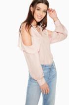 Https:/www.parkerny.com/marjorie-ruffled-blouse/pa003396sb.html Parker Ny Marjorie Ruffled Blouse Moonlight, Size X-small