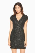 Https:/www.parkerny.com/serena-dress/b5h324gc.html Parker Ny Serena Cocktail Dress Black Sequin, Size 2