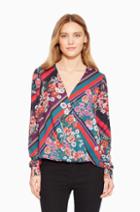 Https:/www.parkerny.com/lola-floral-blouse/p8k5088ppc.html Parker Ny Lola Floral Blouse Madison Stripe Floral, Size Xxs