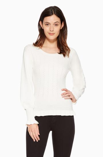 Https:/www.parkerny.com/henri-sweater/p8htsp10.html Parker Ny Henri Sweater Ivory, Size Small