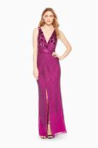 Https:/www.parkerny.com/monarch-dress/b8k2591btl.html Parker Ny Monarch Gown Dress Electric Berry Floral, Size 0