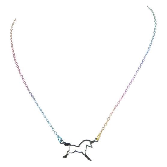 Minicci Women's Rainbow Unicorn Necklace