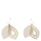 Minicci Women's Filigree Glitter Teardrop Earrings