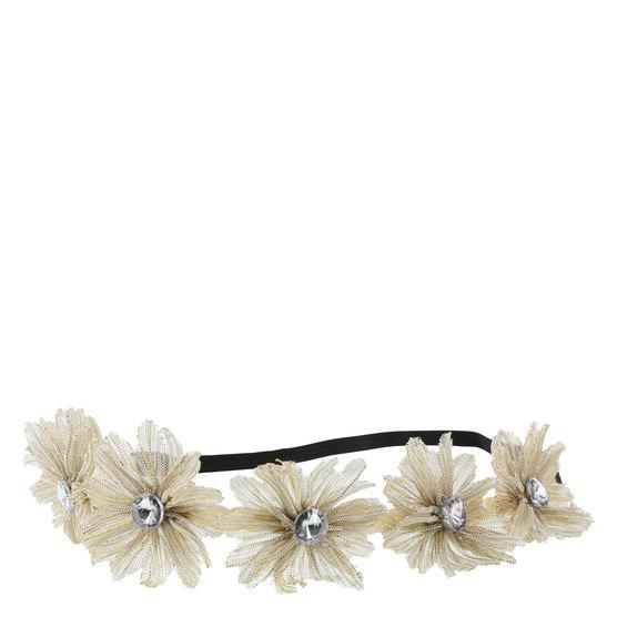 Minicci Women's Metallic Flowers Headband