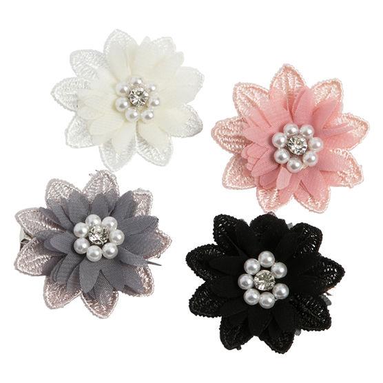Minicci Women's (4 Pk) Chiffon Flower Hair Clips