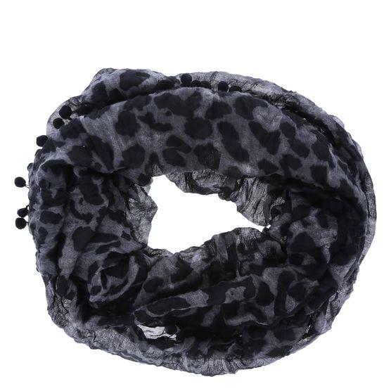 Minicci Women's Infinity Pom Pom Scarf
