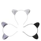 Minicci Women's (3 Pk) Lux Glitter Cat Ear Headbands