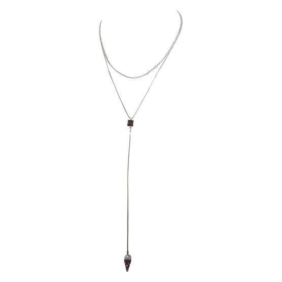 Minicci Women's Druzy Layered Y Necklace