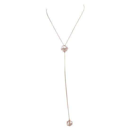 Minicci Women's Double Caged Rhinestone Necklace