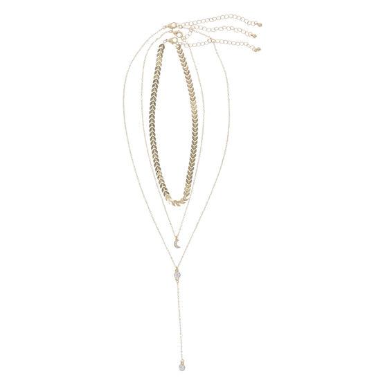 Minicci Women's (3-pk) Arrow And Moon Necklace Set
