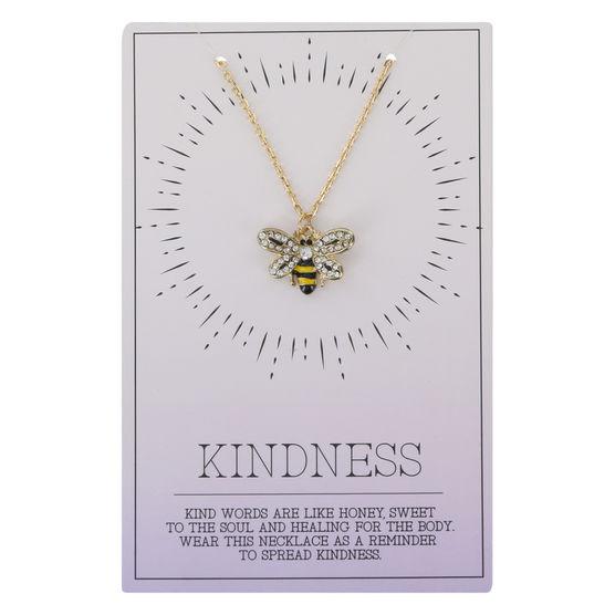 Minicci Women's Kindness Bee Charm Necklace