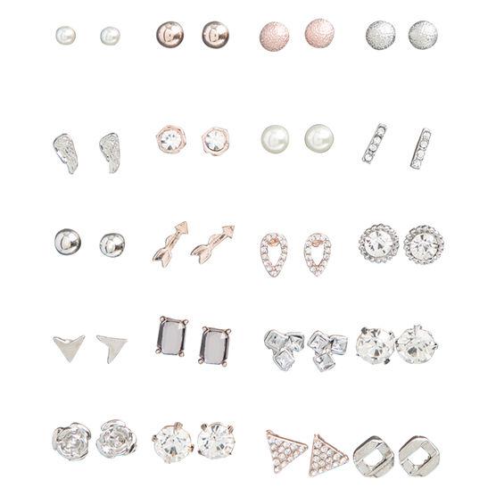 Minicci Women's (20 Pk) Stud Earrings Set