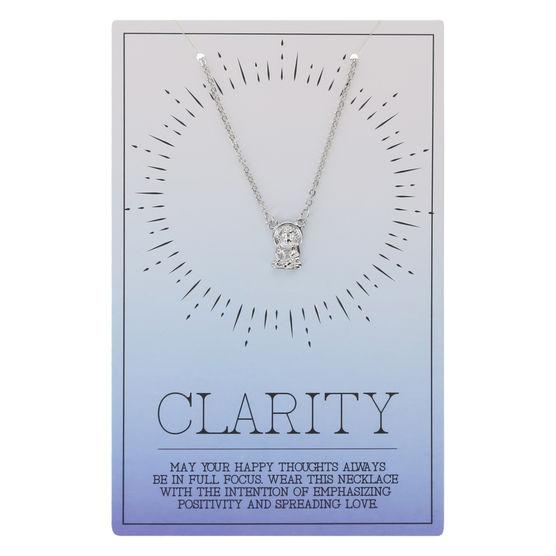 Minicci Women's Clarity Buddha Charm Necklace