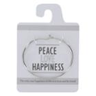Minicci Women's Peace Love Happiness Mantra Bracelet