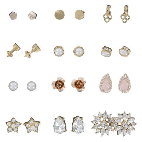 Minicci Women's (12 Pk) Fancy Stud Earrings Set