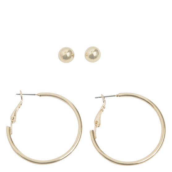 Minicci Women's Basic Hoop / Stud Earring Set