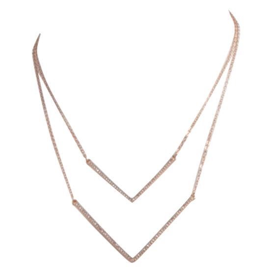 Minicci Women's Double V Layered Necklace