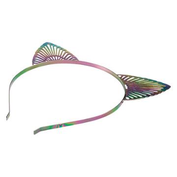 Minicci Women's Rainbow Laser Cut Cat Ear Headband