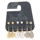 Minicci Women's (6 Pk) Stud And Tear Drop Earrings Set