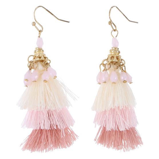 Minicci Women's Tiered Tassel Earring