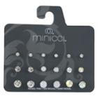 Minicci Women's (9 Pk) Assorted Stone Stud Earrings Set