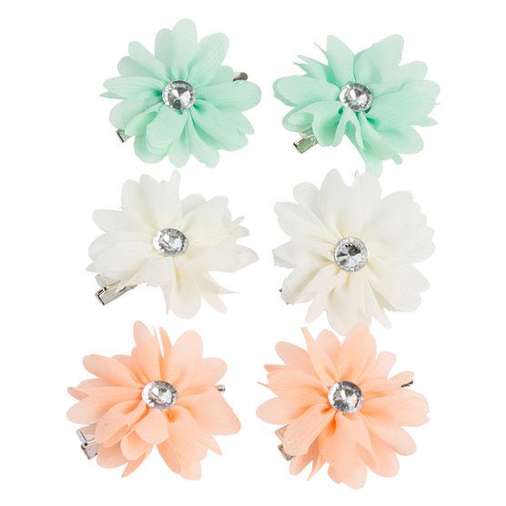 Minicci Women's (6 Pk) Chiffon Flower Hair Clips