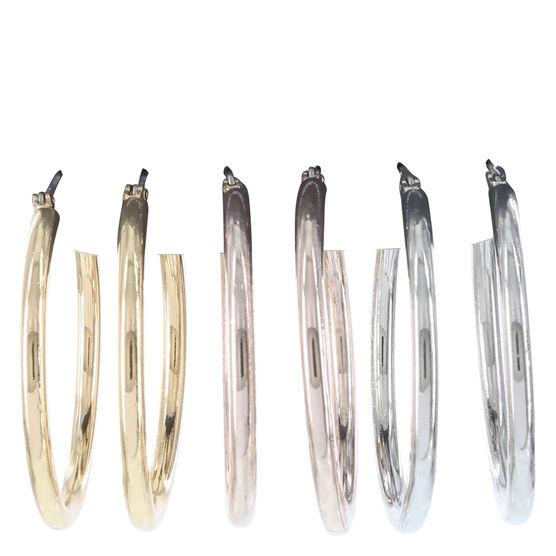 Minicci Women's (3 Pk) Basic Hoop Earrings Set