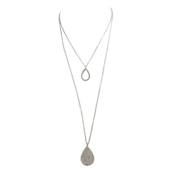 Minicci Women's Double Layer Teardrop Necklace