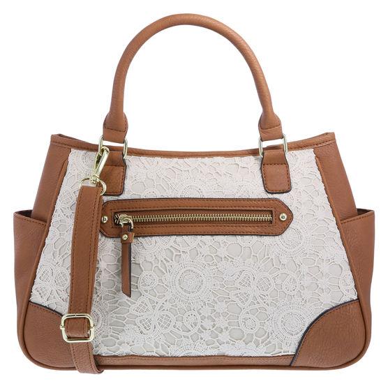 Minicci Women's Crochet Rebekka Satchel