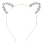 Minicci Women's Ab Stone Flower Cat Ear Headband