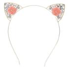 Minicci Women's Gem And Flower Cat Ear Headband