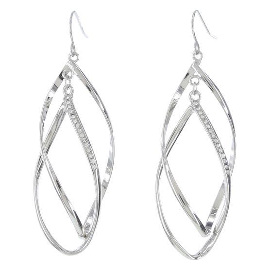 Minicci Women's Pave Double Twist Drop Earrings