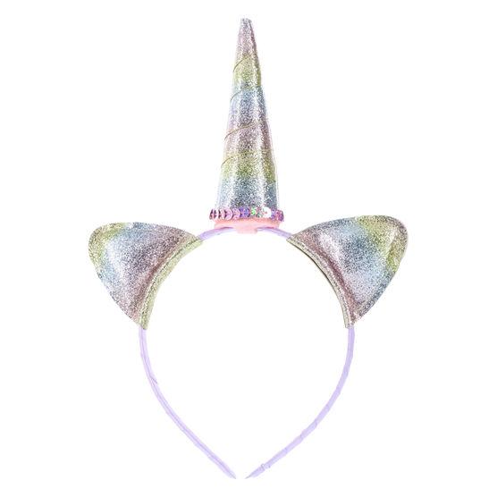 Minicci Women's Multicolored Pastel Glitter Unicorn Headband
