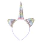 Minicci Women's Multicolored Pastel Glitter Unicorn Headband