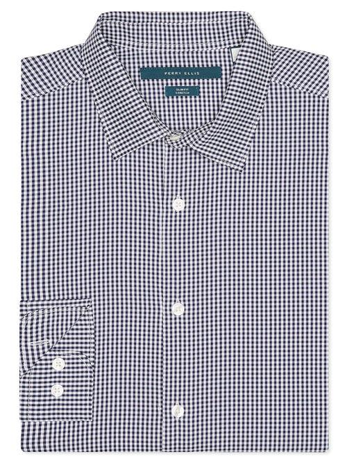 Perry Ellis Gingham Check Shirt