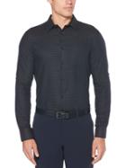 Perry Ellis Roll Sleeve Dotted Shirt