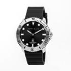 Perry Ellis Unisex Deep Diver Black Silicon Watch