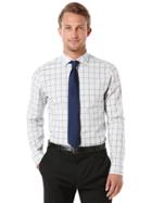 Perry Ellis Slim Fit Shadow Plaid Portfolio Dress Shirt