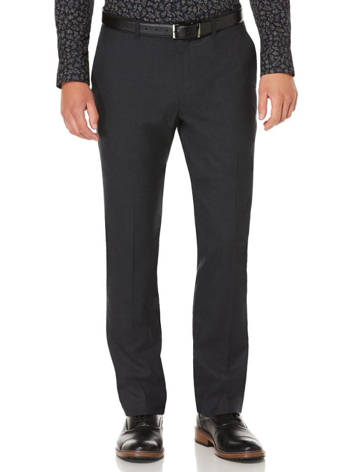Perry Ellis Very Slim Tonal Plaid Dress Pant
