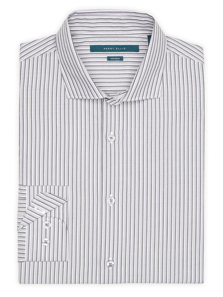 Perry Ellis Non-iron Four Color Stripe Shirt