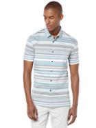 Perry Ellis Short Sleeve Multi Color Stripe Shirt