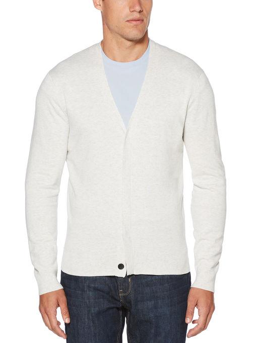 Perry Ellis Solid Yarn Dyed Cardigan