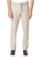 Perry Ellis Linen Blend Drawstring Pant