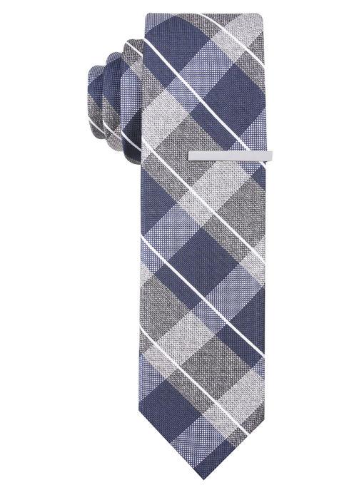 Perry Ellis Slim Reed Plaid Tie