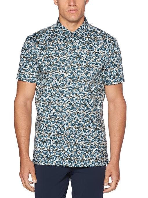 Perry Ellis Short Sleeve Mini Multi Floral Shirt