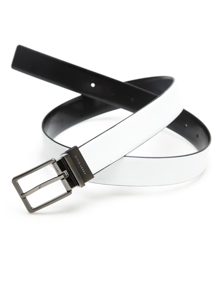 Perry Ellis Angel Saffiano Leather Belt