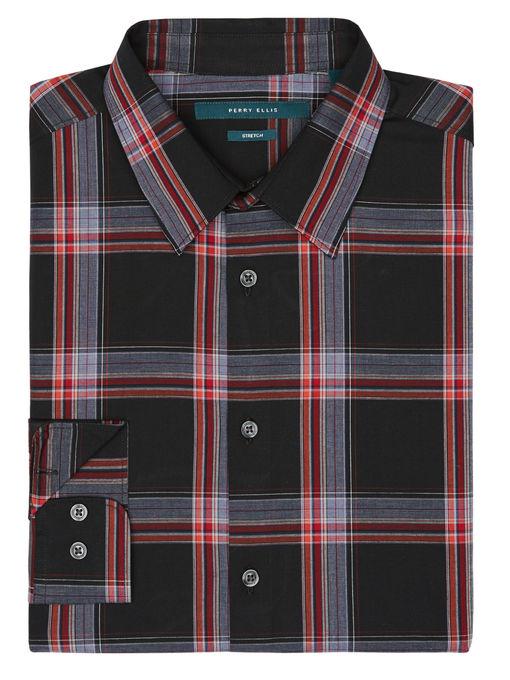 Perry Ellis Multi-color Plaid Shirt