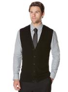 Perry Ellis Solid Texture 5 Button Vest